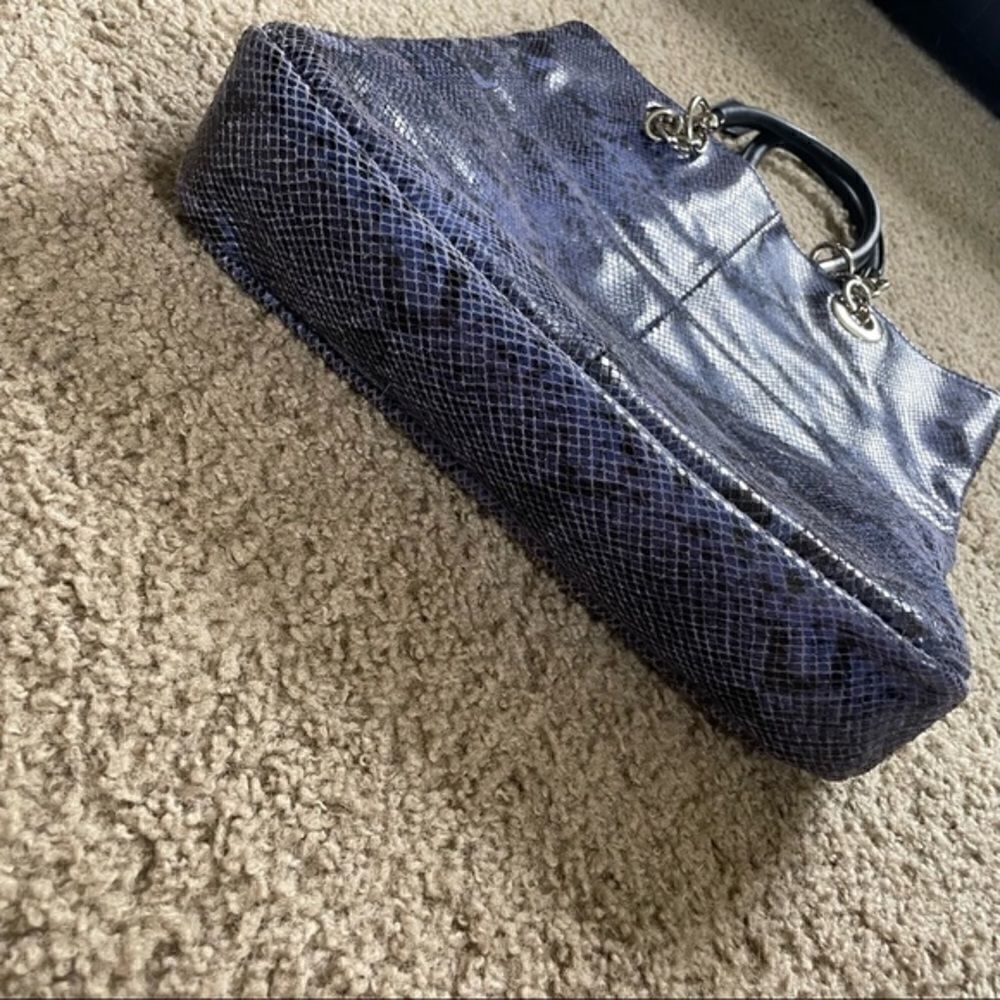 Cynthia Rowley Python Snake Leather Embossed Chai… - image 4